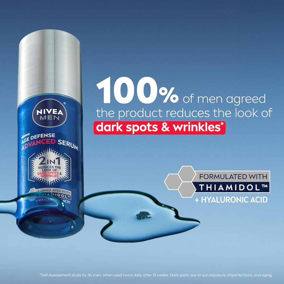 NIVEA MEN Age Defense 2 in 1 Face Serum, 1 FL OZ NIVEA MEN