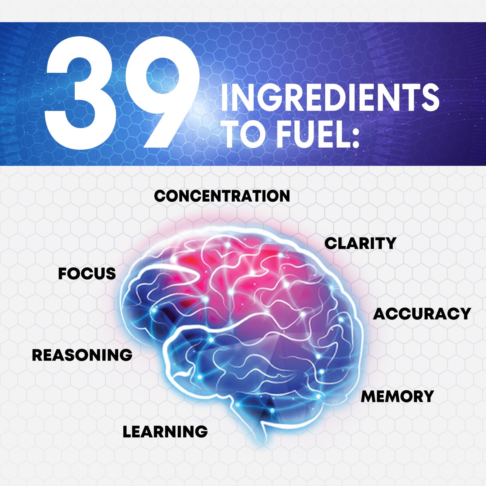 Brain Memory Supplement - 3X Strength Nootropics for Concentration, Clarity & Focus Support - Brain Health Cognitive Vitamins with Bacopa, Phosphatidylserine & DMAE, Brain Booster Pills, 120 Capsules Nature's Peak buy australia supplements