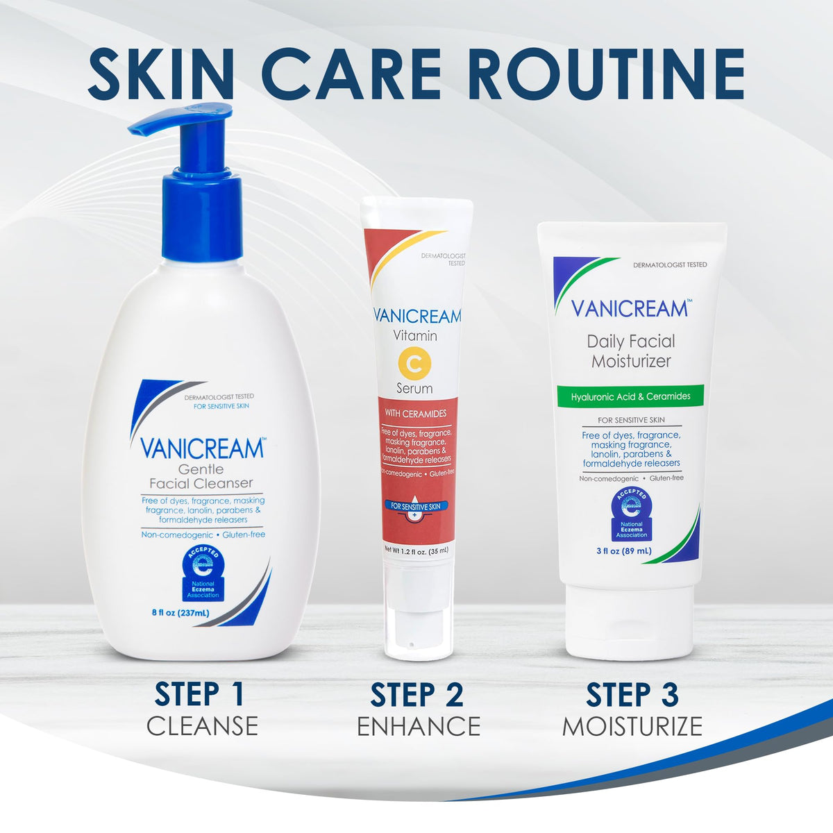 Vanicream Daily Facial Moisturizer, Face Cream with 5 Key Cermides & Hyaluronic Acid, 3 Fl Oz, Formulated Without Common Irritants for Sensitive Skin, Lightweight, Non-Greasy Hydration Vanicream