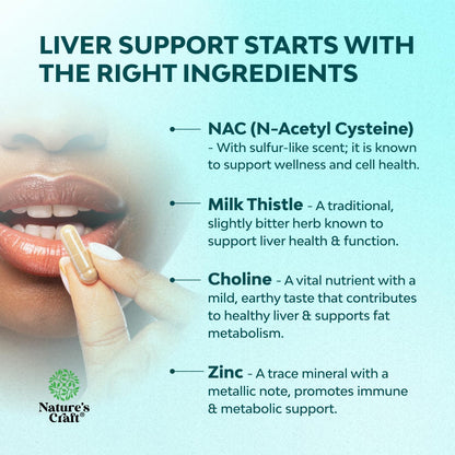 Liver Support NAC Supplement with Milk Thistle for Liver Cleanse Detox & Repair - N Acetyl Cysteine Supplement for Liver Cleanse with Turmeric, Choline, Dandelion & L-Glutathione - 60 Count Gsupps Australia