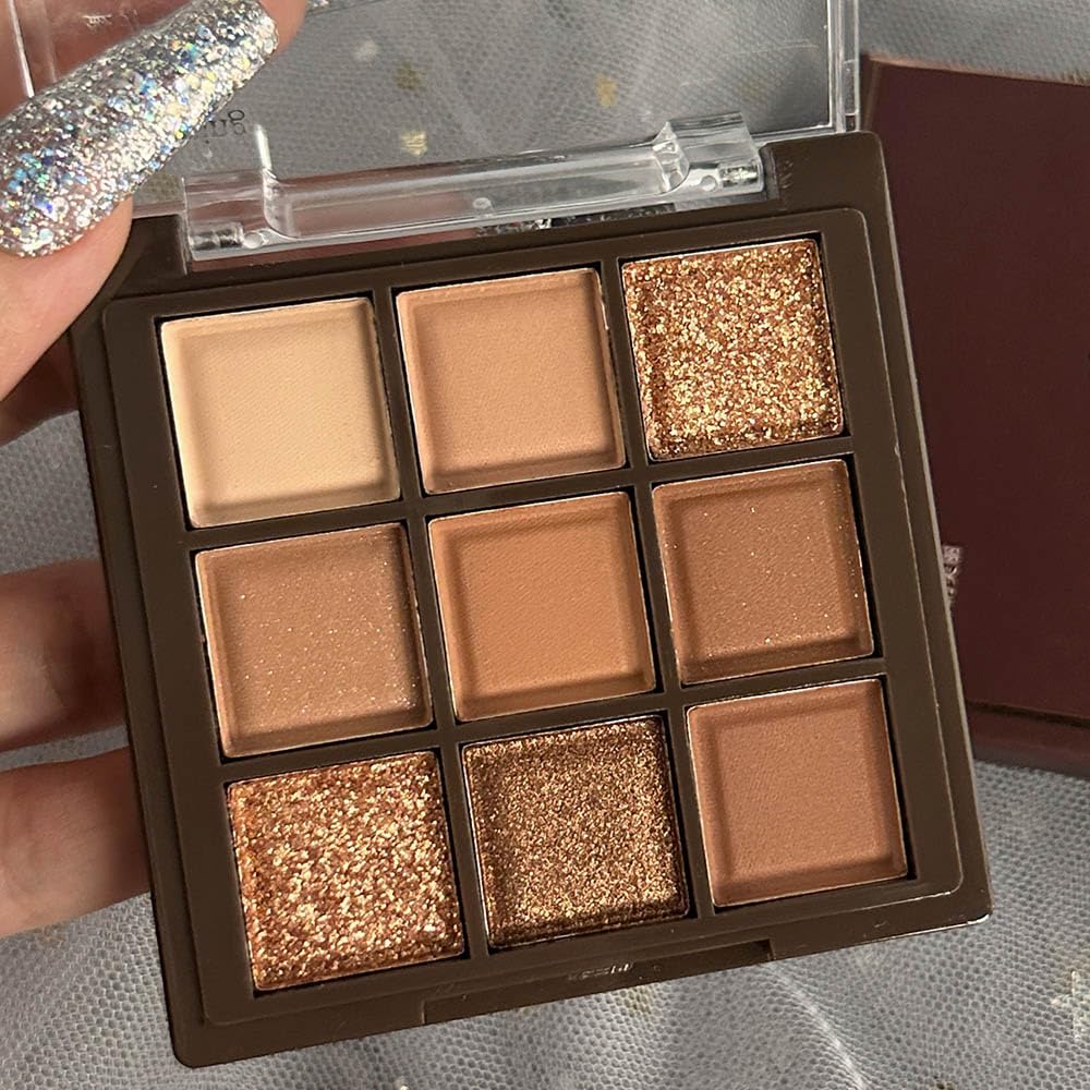 CAKAILA Brown Eyeshadow Palette-Neutral Nude Brown Smokey Eye Shadow Palette,Rose Gold Bronze Naked Cream Eyeshadow Palette Makeup,Natural Eyeshadow for Eyes Long Lasting Naturing-Looking CAKAILA