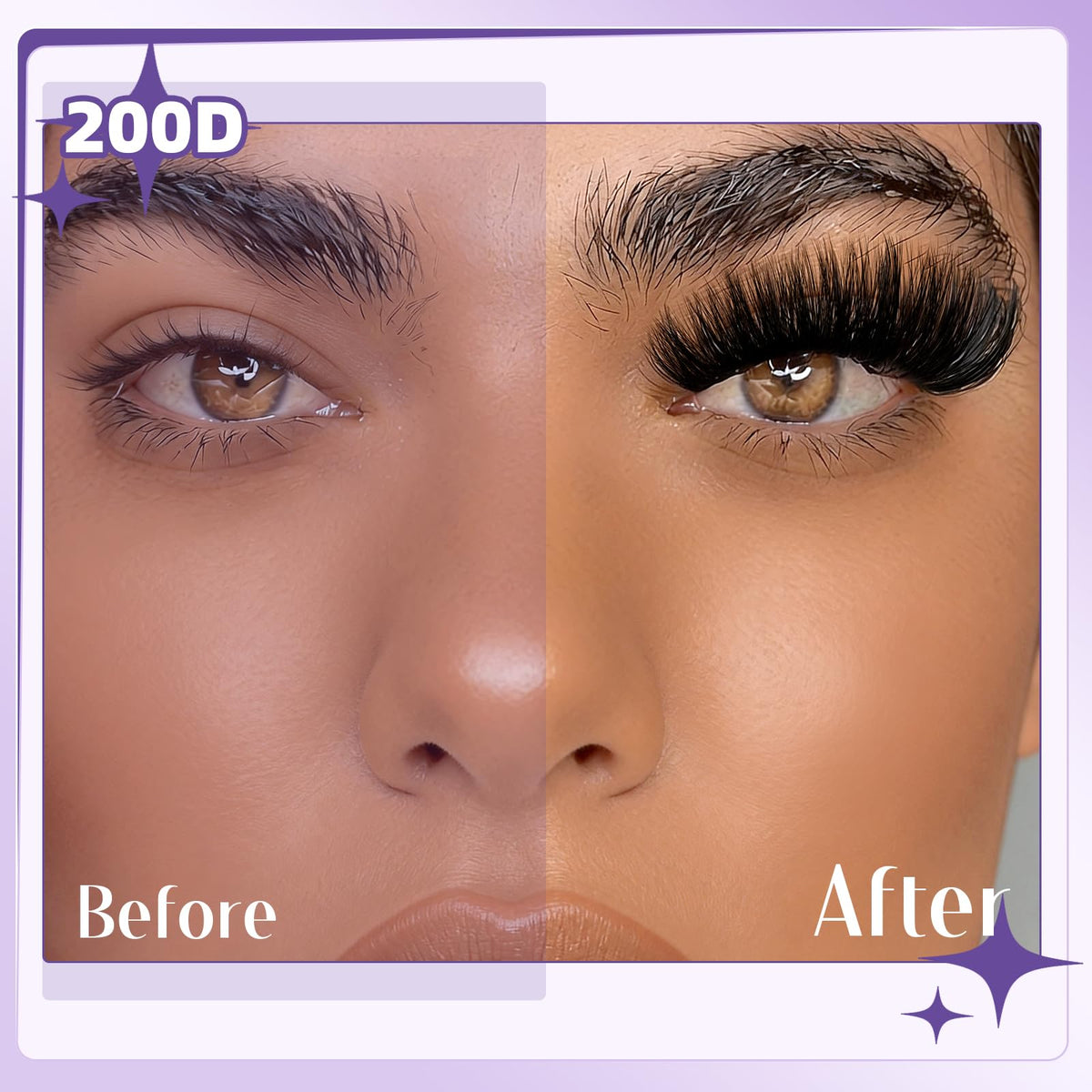 B&Q Fluffy Lash Clusters 200D,Dramatic Full Eyelash Clusters Volume 10-18mm B&Qaugen