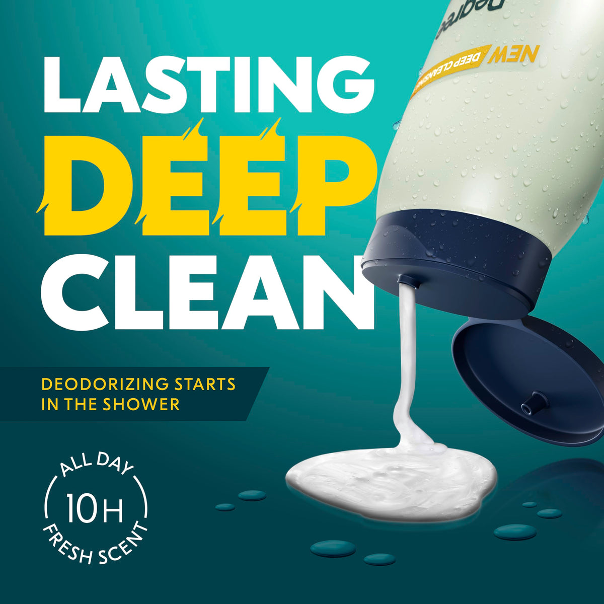 Degree All Day Fresh Body Wash Fresh Coconut Deep Cleansing 20 oz Degree
