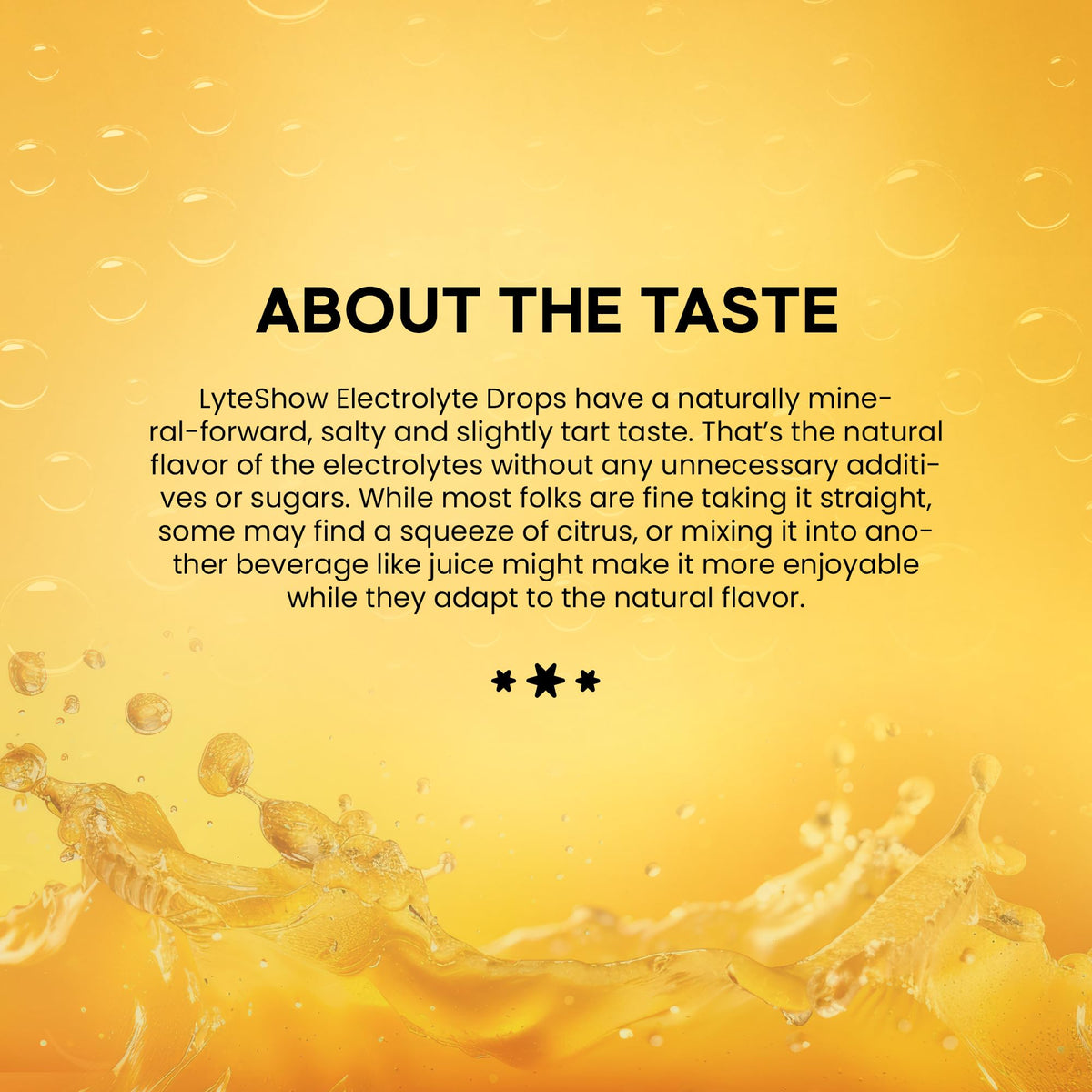 LyteShow - Electrolyte Drops for Rapid Rehydration + Digestion + Brain + Energy + Immunity LyteLine