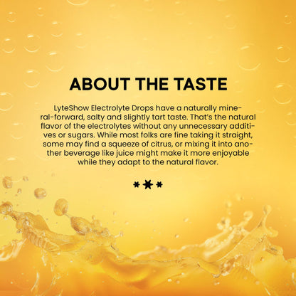 LyteShow - Electrolyte Drops for Rapid Rehydration + Digestion + Brain + Energy + Immunity LyteLine