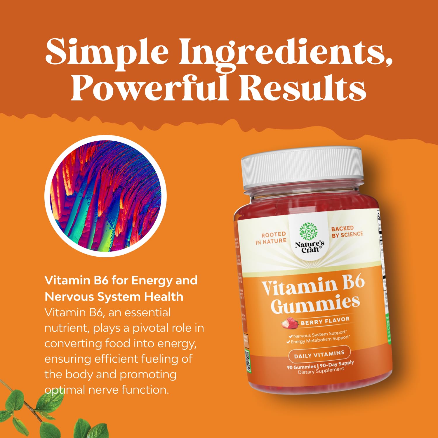 Potent Vitamin B6 Gummies for Adults - Potent Vitamin B Complex Supplements for Men & Women for Nervous System Support Mood & Immune System - Vegan Pyridoxine Chews for Energy & Metabolism - 30 Count Gsupps Australia