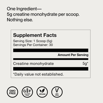 Momentous Creatine Monohydrate Powder - Creatine Powder - Supports Strength, Lean Muscle, & Recovery for Men & Women - NSF Certified for Sport - 5 g per Serving - 30 Servings Momentous