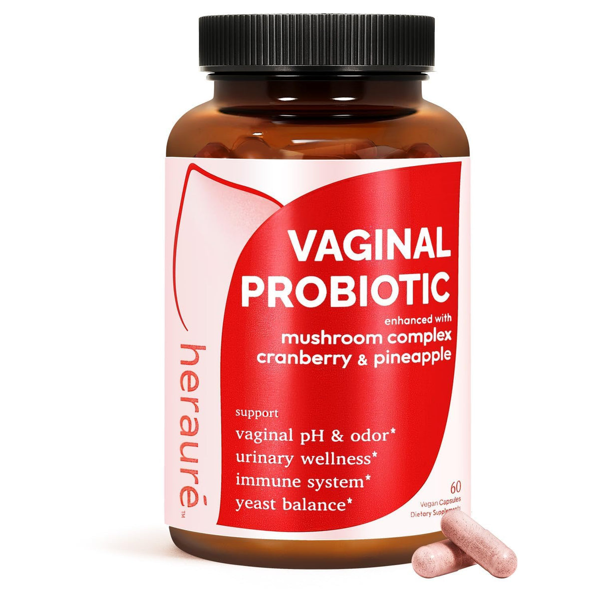 HerAure Vaginal Probiotics for Women - pH Balance, Healthy Vaginal Odor, Vaginal Flora, Yeast Balance, Women Probiotics and Prebiotics, Immune Support HerAuré