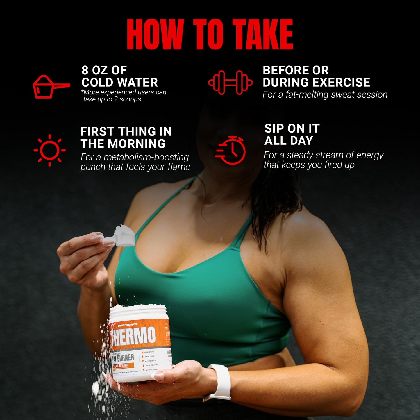 ProSupps Thermogenic Fat Burner Powder, Molten Mango - Weight Loss & Metabolism Booster Pre Workout Supplement for Women & Men - Supports Appetite Control & Boosts Energy - Gluten-Free - 25 Servings