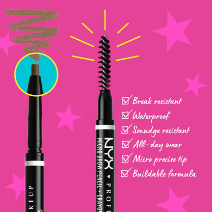 NYX PROFESSIONAL MAKEUP Micro Brow Pencil, Precise Eyebrow Pencil - Espresso NYX PROFESSIONAL MAKEUP