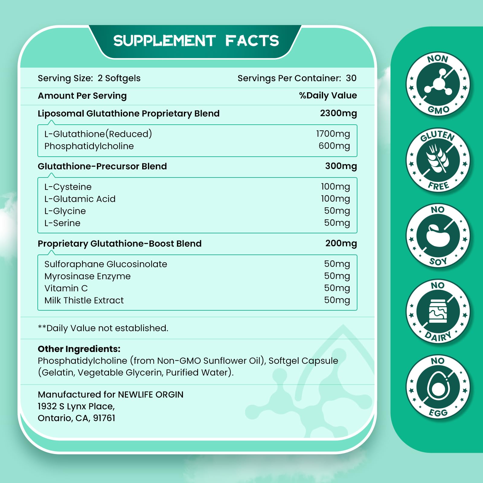 inGreens 2800 MG Liposomal Glutathione Supplement, Detoxifying & Immune, Aging Defense, Energy, Glutathione Unique Formulation Reduced inGreens buy australia supplements