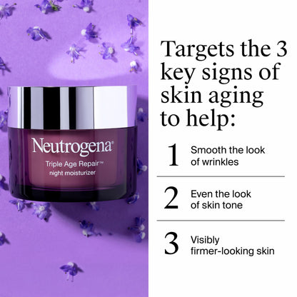 Neutrogena Triple Age Repair Night Face Moisturizer, 1.7 oz Neutrogena