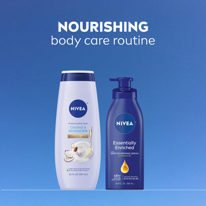 NIVEA Pampering Coconut and Almond Milk Body Wash, 20 FL OZ NIVEA