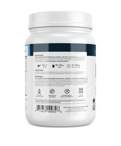 Transparent Labs Bulk Pre Workout Powder - Naturally Sweetened Preworkout for Men & Women, Pre Work Out for Muscle Building & Strength w/Beta Alanine & BetaPure - 30 Servings, Strawberry Lemonade