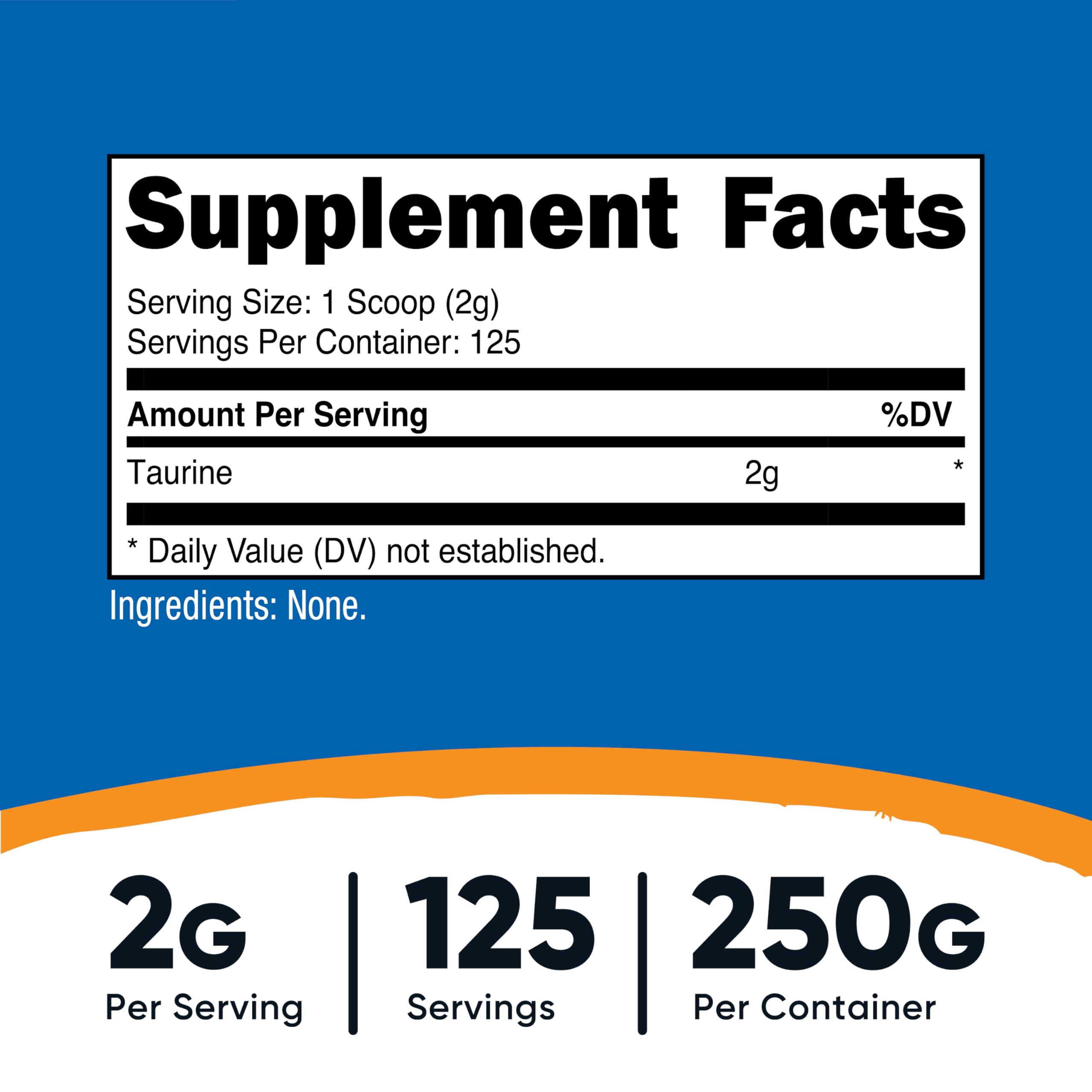 Nutricost Taurine Powder 250 Grams - 125 Servings, 2000mg Per Serving Nutricost buy australia supplements