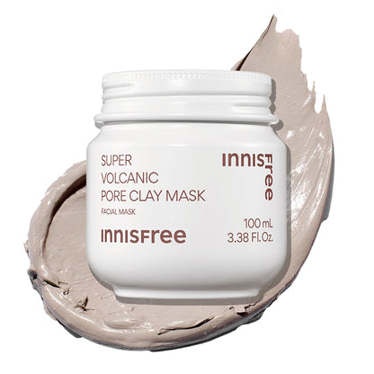 Innisfree Super Volcanic Clay Mask, Premium Korean Skincare with AHA and Natural Clusters for Deep Pore Detox, Gentle Exfoliation, Oil Control innisfree