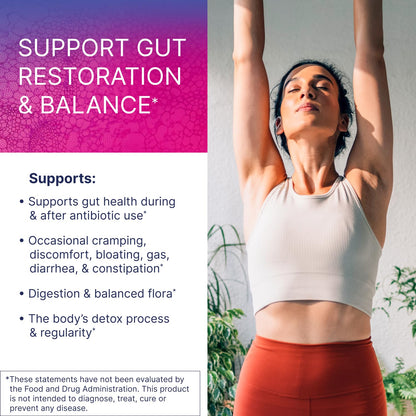 Microbiome Labs Restorflora Probiotics for Digestive Health - Gut Health Supplements with Dual Action Probiotics for Women & Men Microbiome Labs