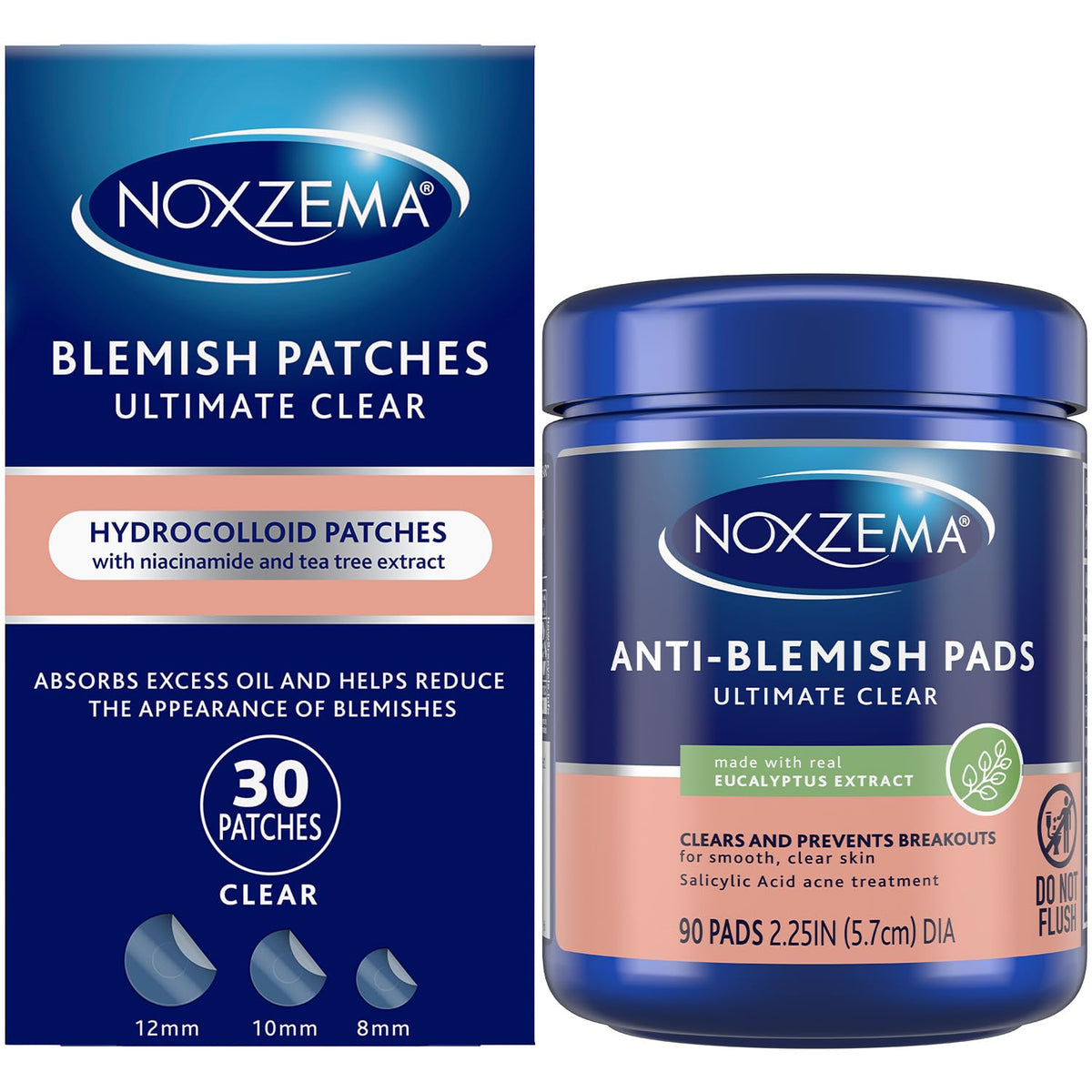 Noxzema Ultimate Clear Pimple Patches + Anti-Blemish Pads Acne Set Noxzema
