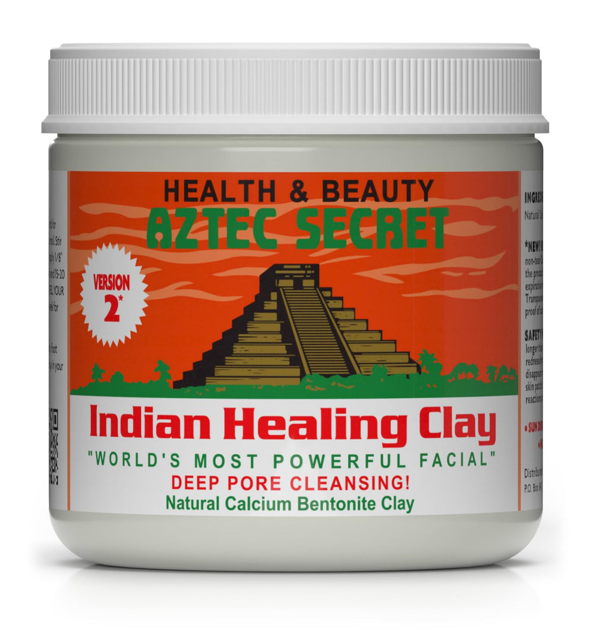 Aztec Secret– Indian Healing Clay 16 Oz – Deep Pore Cleansing Facial & Body Mask – The Original 100% Natural Calcium Bentonite Clay – New Version 2 Aztec Secret