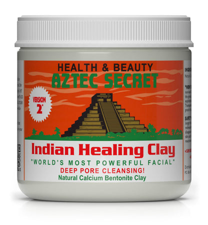 Aztec Secret– Indian Healing Clay 16 Oz – Deep Pore Cleansing Facial & Body Mask – The Original 100% Natural Calcium Bentonite Clay – New Version 2 Aztec Secret