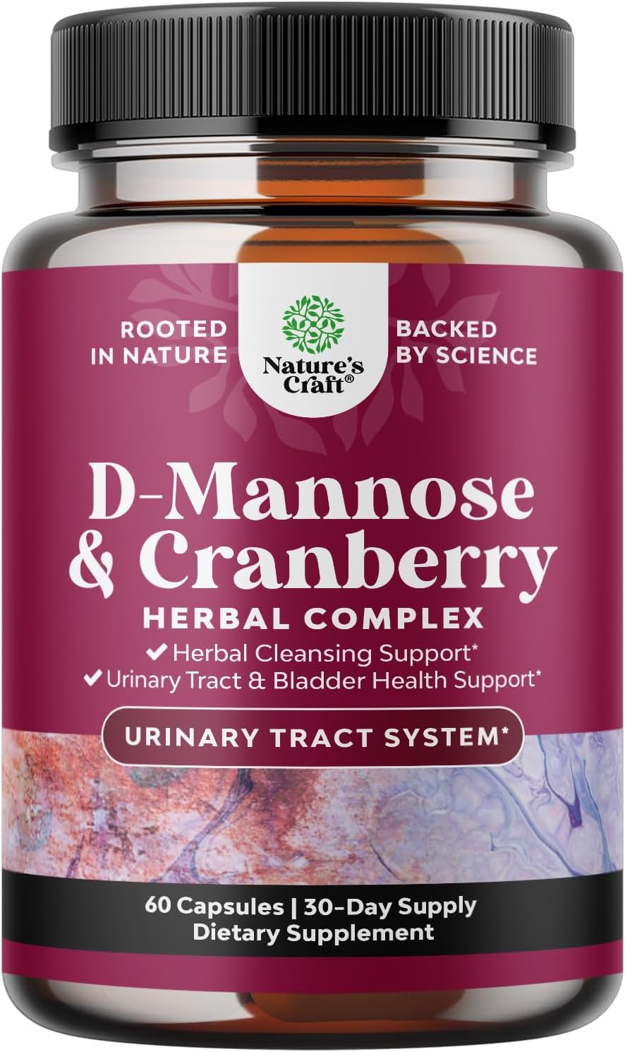 D Mannose with Cranberry Supplement - Potent D Mannose 1000mg Capsules for Kidney Defense Support & Cleanse and Urinary Tract Health for Women & Men - Bladder Health Supplement for Adults - 60 Count Gsupps Australia