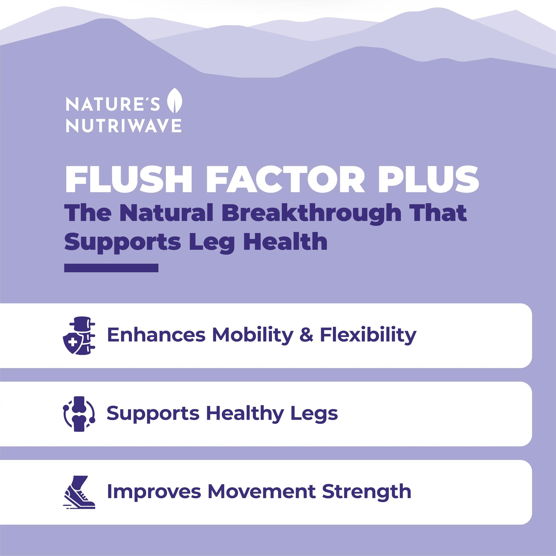Nature’s NutriWave Flush Factor Plus - Original Formulated FlushFactorPlus for Leg Comfort, 100% Natural Ingredients, Made in USA, No Stimulants | 30 Capsules, 3 Month Supply Nature’s NutriWave buy australia supplements