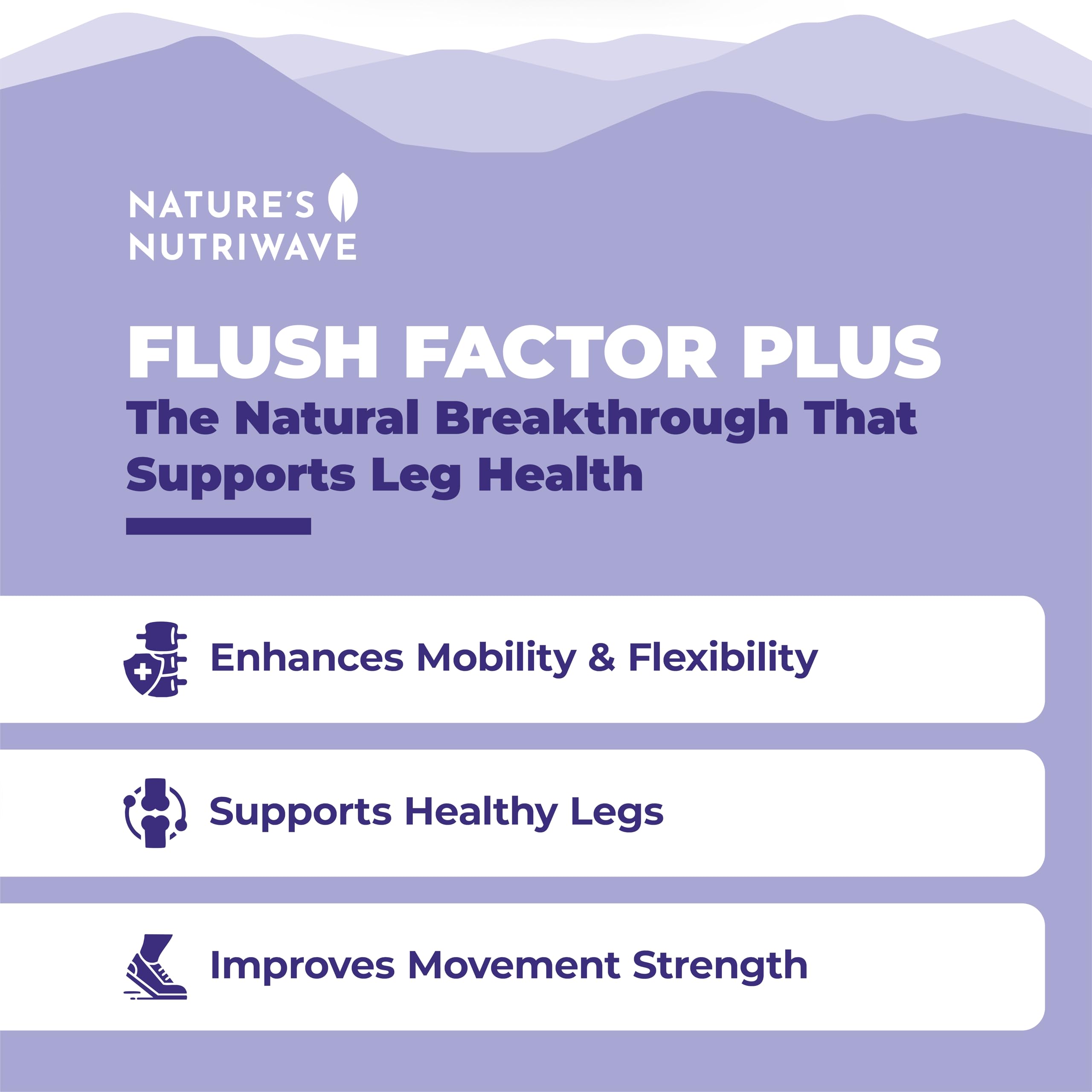 Nature’s NutriWave Flush Factor Plus - Original Formulated FlushFactorPlus for Leg Comfort, 100% Natural Ingredients, Made in USA, No Stimulants | 30 Capsules, 3 Month Supply Nature’s NutriWave buy australia supplements