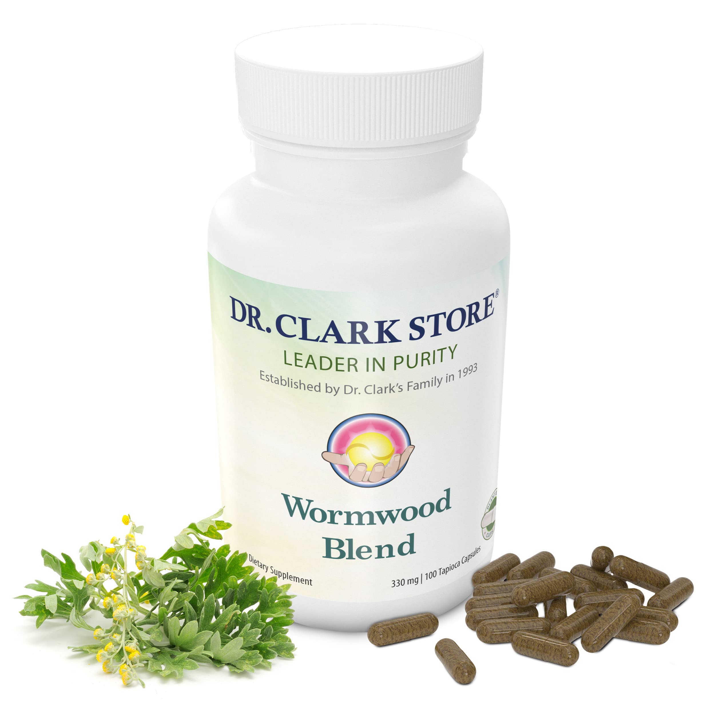 Dr Clark Superblend Wormwood Capsules - Vegetarian 330 mg, 100 Capsules - Wormwood Herb Without Artificial Preservatives, Wormwood Combination with Quassia Dr Clark Store buy australia supplements