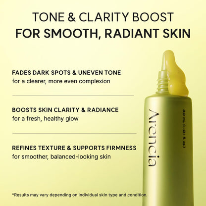 Arencia Vitamin C Booster Shot Serum with Glutathione, Niacinamide and Vitamin E for Dark Spot Care, Fine Lines & Wrinkles, Glass Skin, Korean Skincare 30ml/1.01 fl.oz ARENCIA