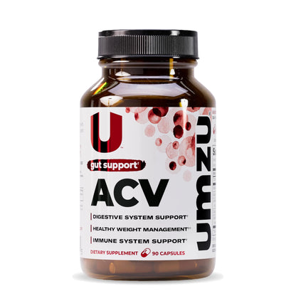UMZU zuACV Apple Cider Vinegar + Prebiotics Supplement, (30 Day Supply) – ACV & Inulin Fiber Blend – Gut Health Support with ACV Capsules UMZU
