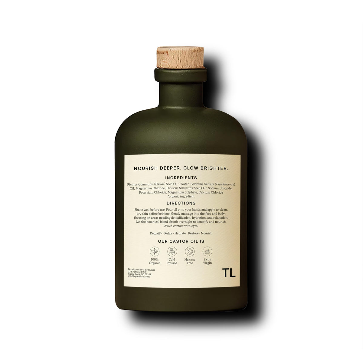 Third Layer Castor Oil Body Oil, with Magnesium, Hibiscus & Frankincense Third Layer