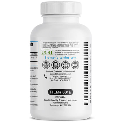Bronson UC-II Type II Collagen with Undenatured Type II Collagen, 30 Capsules Bronson