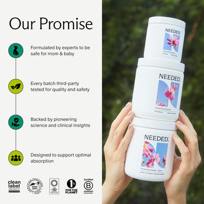Needed. Multivitamin for Prenatal | Prenatal Multi Essentials Capsule - Pregnancy, Breastfeeding, Postpartum | Expertly-Formulated Needed.
