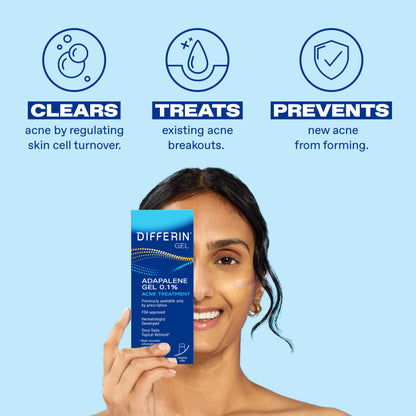 Differin Acne Retinoid Treatment Gel, 0.1% Adapalene, 45g Pump Differin