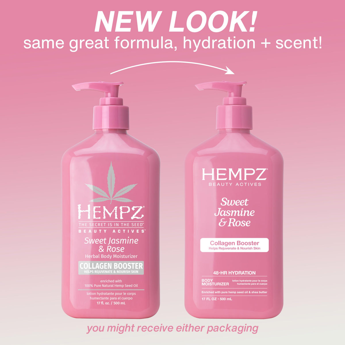 Hempz Sweet Jasmine & Rose Moisturizing Body Lotion - 17 Fl Oz Hempz