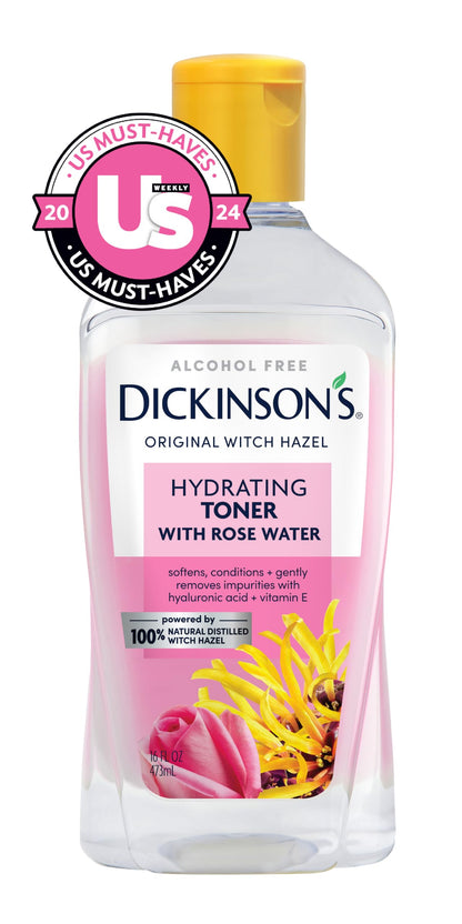 Dickinson's Witch Hazel Hydrating Toner with Rosewater | 16 Fl Oz Dickinson's