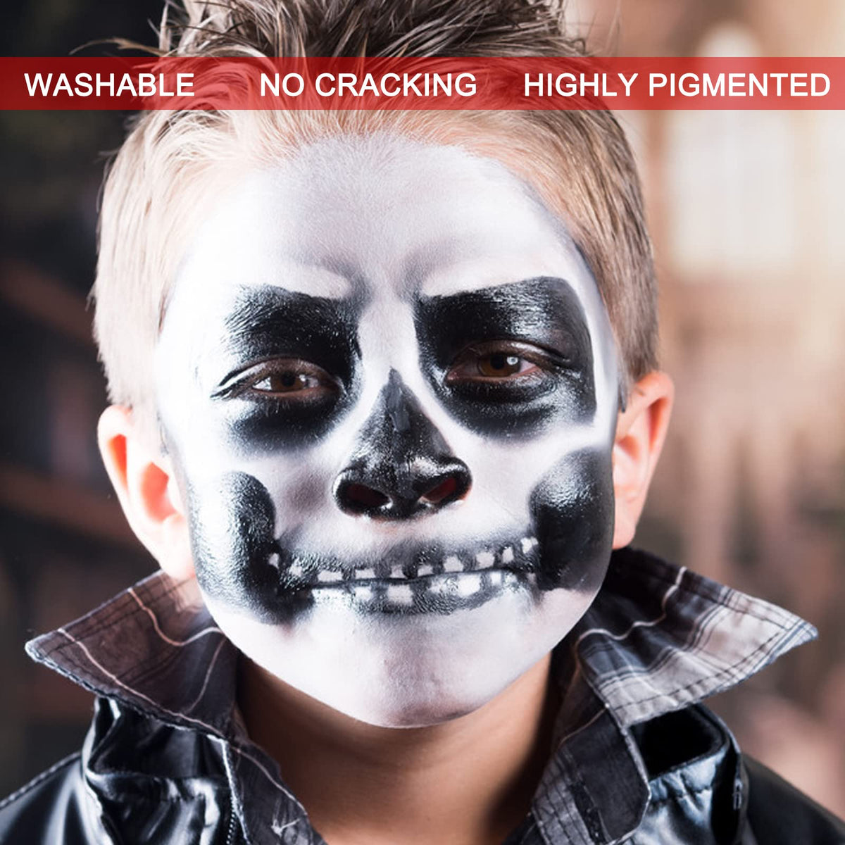 MEICOLY White Cream Face Body Paint,2.37Oz Large Tube Clown White Makeup,Water Based Full Body Paint for Adults and Kids,Halloween SFX Skull Joker Zombie Vampire Skeleton Goth Cosplay Mime Makeup MEICOLY
