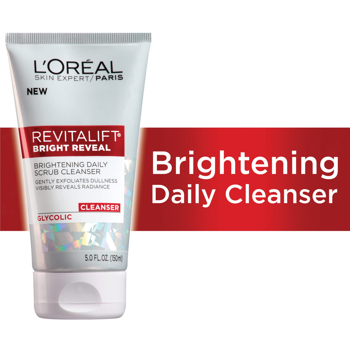 L'Oreal Paris Revitalift Bright Reveal Anti-Aging Facial Cleanser with Glycolic Acid 5 fl. oz (Pack of 2) L'Oreal Paris
