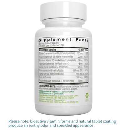 Igennus Super B-Complex Methylated B Vitamins - Sustained Release, Clean Label & High Absorption, with 5-MTHF Folate & Methyl B12, Energy, Mood & Cognitive Performance Igennus Healthcare Nutrition