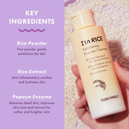 TONYMOLY I'm Rice Enzyme Cleanser - Rice Powder and Papaya Face Polish, 50g TONYMOLY