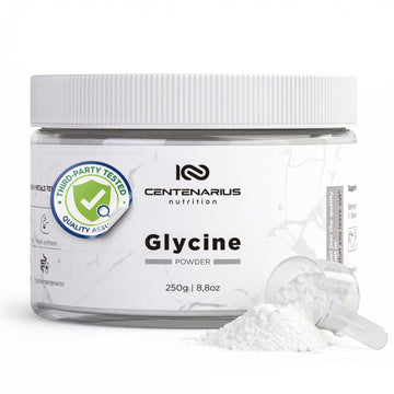 Premium Glycine Powder 250g | Amino Acids Supplement for Post Workout Muscle Recovery, Digestion, Sleep Aid + More - Vegan, Additive-Free Centenarius Nutrition buy australia supplements