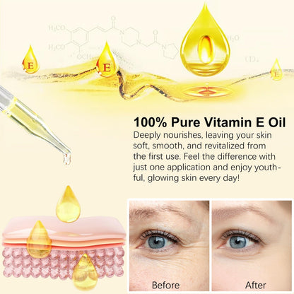 flasture Vitamin E Oil 75,000 IU – 100% Pure Natural Vitamin E for Skin, Face, Hair, Scars – Deep Moisturizing Body Oil for Dry Skin, Wrinkles – Cold-Pressed, Non-GMO,Skincare – 2 Fl Oz flasture
