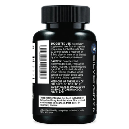 Extra Strength Nitric Oxide Booster - 3X Strength L-Arginine AKG & Citrulline Malate - Men & Women Premium Pre Workout Nitric Booster - Natural Energy & Muscle Support SILVERONYX