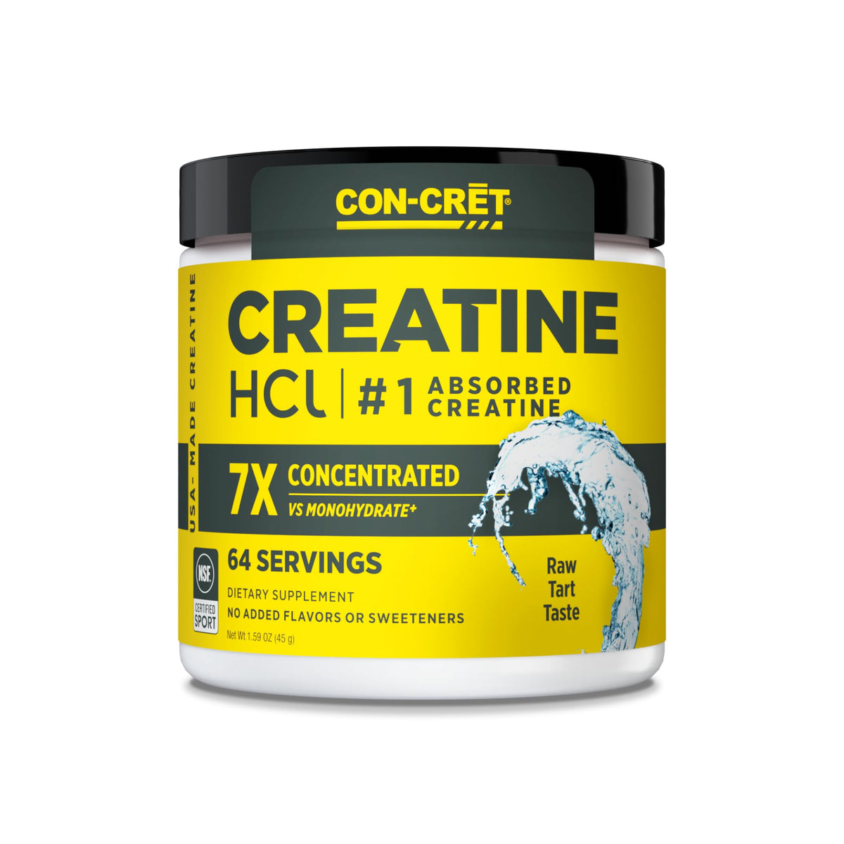 CON-CRET Creatine HCl Powder | Muscle, Cognitive, Cellular Energy Support | No Bloating or Cramps CON-CRET