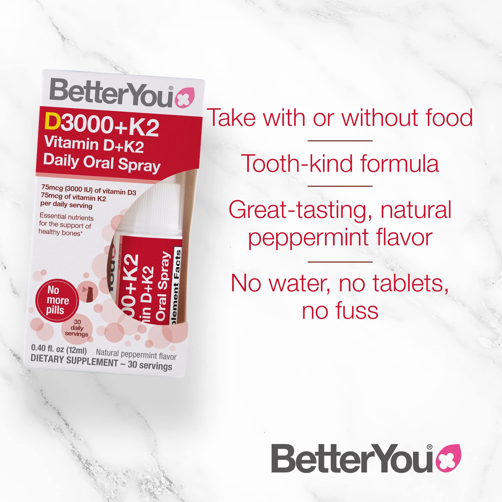 BetterYou D3000 + Vitamin D + K2 Spray 12ml BetterYou buy australia supplements