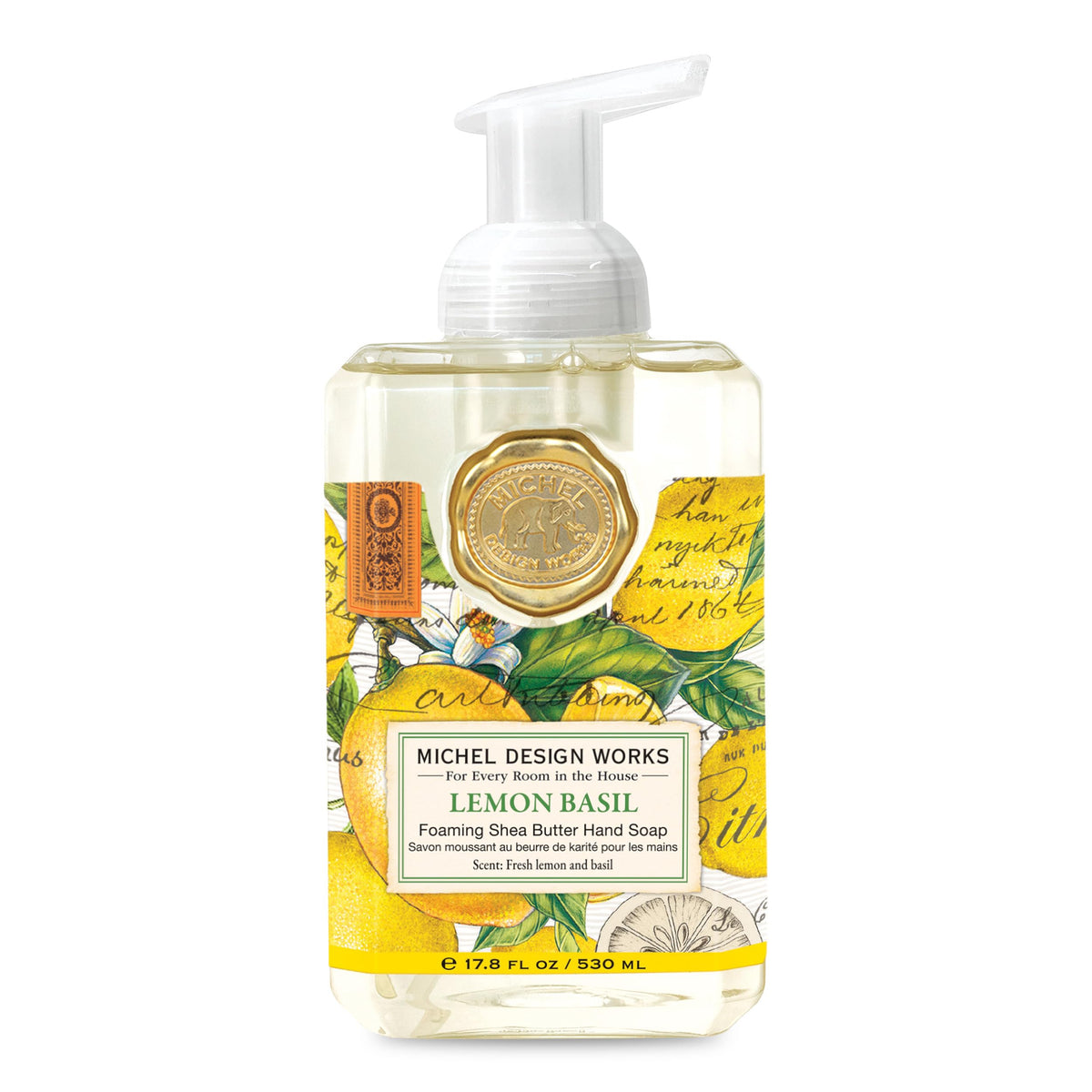 Michel Design Works Foaming Hand Soap, Lemon Basil, 1-Pack, 17.8 Fl oz Each Michel Design Works