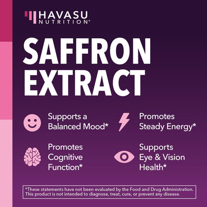 Saffron Supplements, 88.5mg Saffron Extract Per Serving, 30 Servings | Antioxidant Support to Promote Energy, Mood Support & Eye Health, 30 Count, Vegan, Non-GMO & Gluten Free, 1 Month Supply Gsupps Australia
