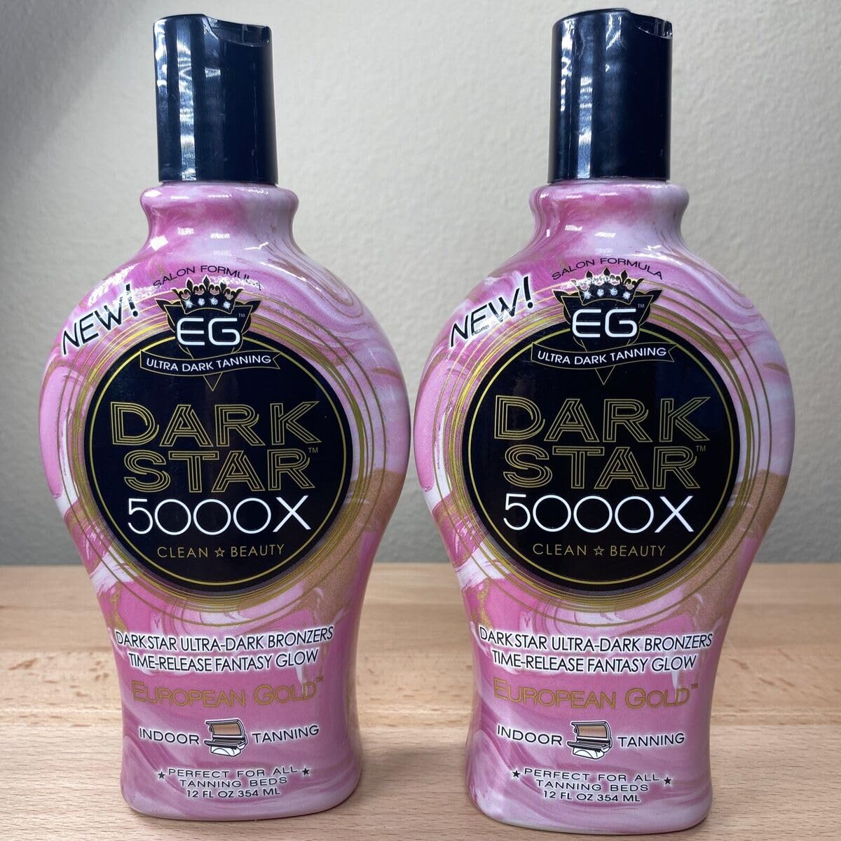 European Gold Dark Star 5000X Indoor Tanning Lotion for Tanning beds, 12 fl oz European Gold