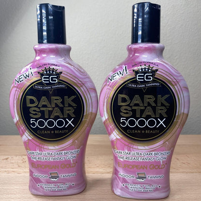 European Gold Dark Star 5000X Indoor Tanning Lotion for Tanning beds, 12 fl oz European Gold