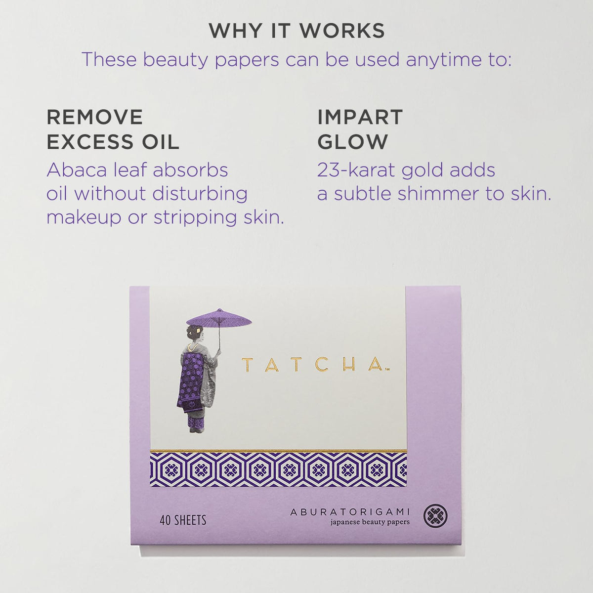 TATCHA Aburatorigami, Japanese Blotting Papers to Diminish Oil & Shine TATCHA